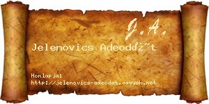 Jelenovics Adeodát névjegykártya